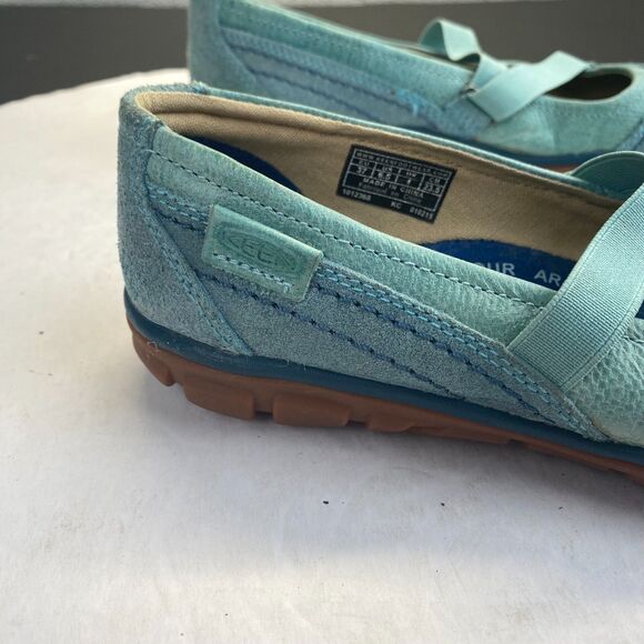 Keen Mary Jane Hiking Shoes Womens Size US6.5/37 Blue Green Walking Boho Hippie - Picture 10 of 16